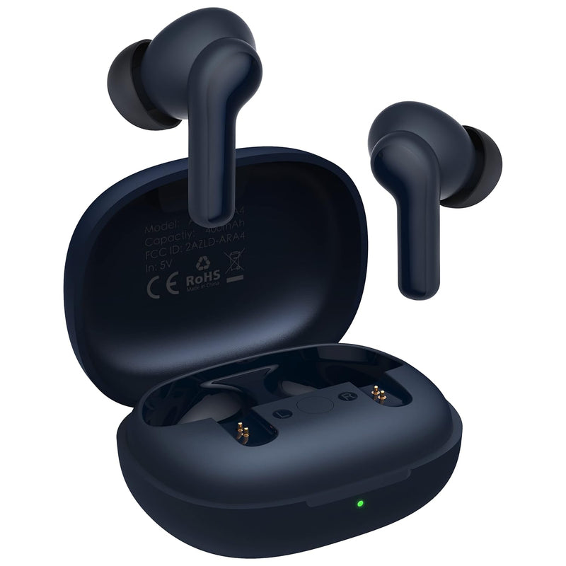 A4Anc Wireless Earbuds Hybrid Active Noise Cancelling With 6 Mics (Enc) Enhanc