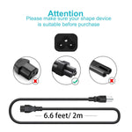 6.6Ft Universal 3 Prong Power Cord Cable For Lg Tv 32" 39" 40" 42" 44" 47" 49" 50" 55" 60" 65" Inch Smart Led Lcd Hd Tv Replacement C5 Replacement Power Cord
