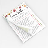 Baby Shower Games For Girl – 4 Games And Activities For 30 Guests, Includes Bingo, Price Is Right, Mommy Or Daddy Trivia, And Storybook Title Guessing, Wildflower Baby In Bloom Design