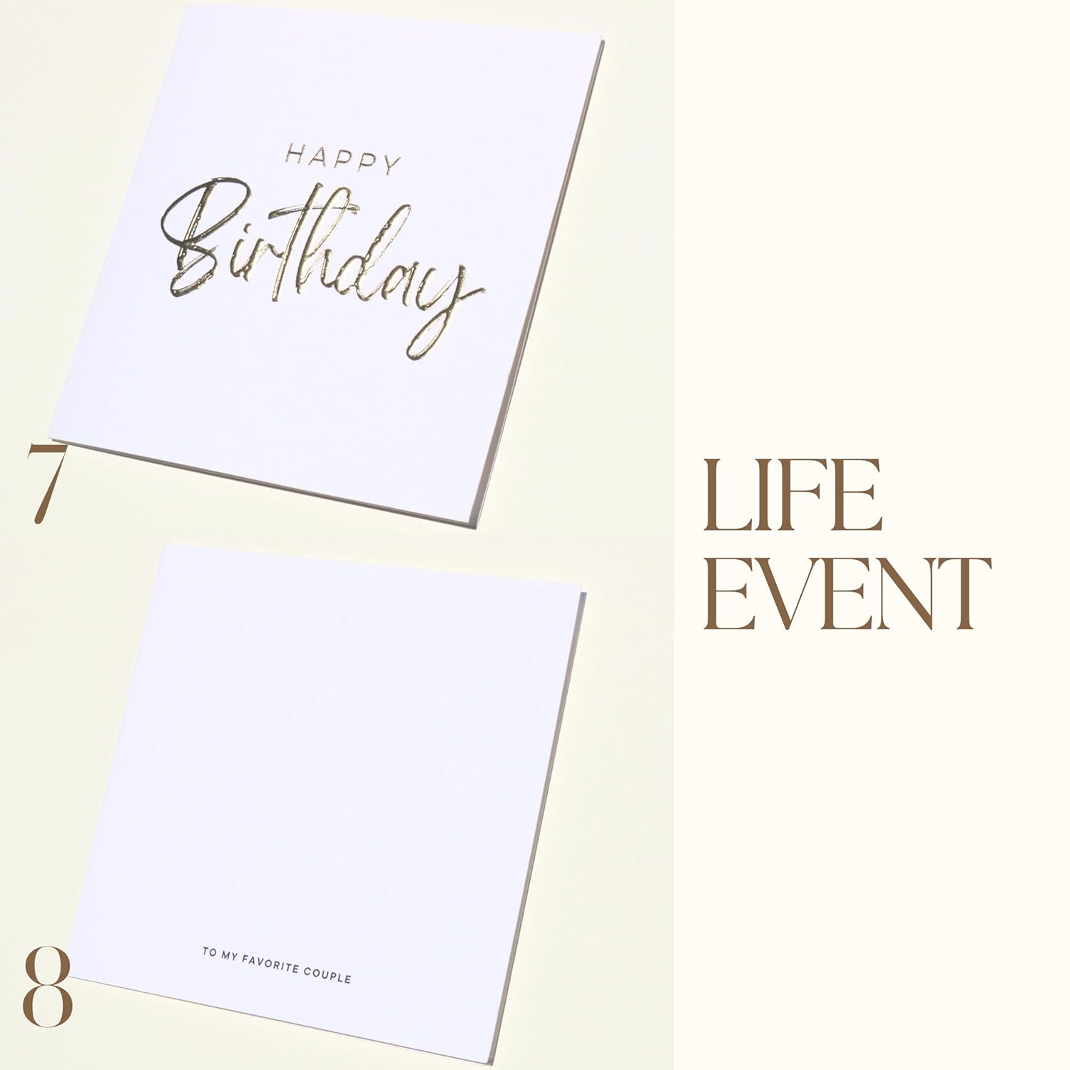 All Occasion Greeting Cards (10 Pack) 6X6 – Embossed Letterpress Gold Foil Card Sets With Envelopes – Holiday Card – Thank You Card With Envelope By Nuoerp – Birthday, New Year, Congrats & Gift Card