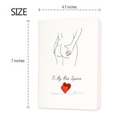 Valentines Day Cards For Him Her, Funny Anniversary Valentines Gifts For Girlfriend Boyfriend Husband Or Wife, “To My Main Squeeze” Romantic Naughty Love Card, Minimalist Line Art For Valentine’S Day