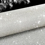 Bling Rhinestone Sheet Self Adhesive Glitter Crystal Rhinestones Sticker Diy Gifts Car Decoration 15.75" X 9.45" (Crystal)