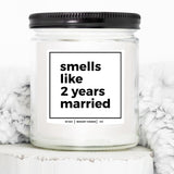 You Nique Designs 2 Year Anniversary Candle - 2Nd Wedding Gift For Her, Him - 2Nd Wedding Candle For Wife, Husband - Two Year Anniversary Ideas (Mahogany Teakwood)