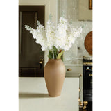 6Pcs Delphinium Artificial Flowers White 34.6'' Faux Larkspur Silk Flowers Long Stem Fake Snapdragon Realistic Flowers For Tall Floor Vase Home Kitchen Wedding Table Centerpieces Outdoor Decor (White)