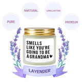 Pregnancy Announcement For Grandma - Baby Announcements Ideas - Grandma To Be Gifts - Grandma Pregnancy Announcement - Soy Candle Lavender 4Oz