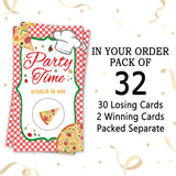 Pizza Party Scratch Off Game Cards?32 Pcs? Wedding Bridal Baby Shower Scratch Off Cards Activity For Christmas Thanksgiving Raffle Tickets Family Holiday Games Supplies For Kids Adults