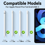 8 Pack For Apple Pencil Tips Replacement Accessories,Compatible With Apple Pencil Pro/2Nd Generation/1St Generation/Usb-C,Ipencil Nibs For Ipad Pro/Air/Mini (White Metal Nib)