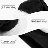 Zhxkjhky 3 Pack Velvet Santa Hats - Deluxe Christmas Plush Hats For Man, Woman & Family Parties, Black