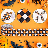 6 Roll Halloween Grosgrain Ribbon Geometric Dot Gift Wrapping Ribbon 3