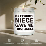 Scented Candle Gifts For Aunt Uncle From Niece, My Favorite Niece Gave Me This, Funny Birthday Thanksgiving Christmas Mother'S Father'S Day Candles Gift For Uncle Auntie At Home Office-15
