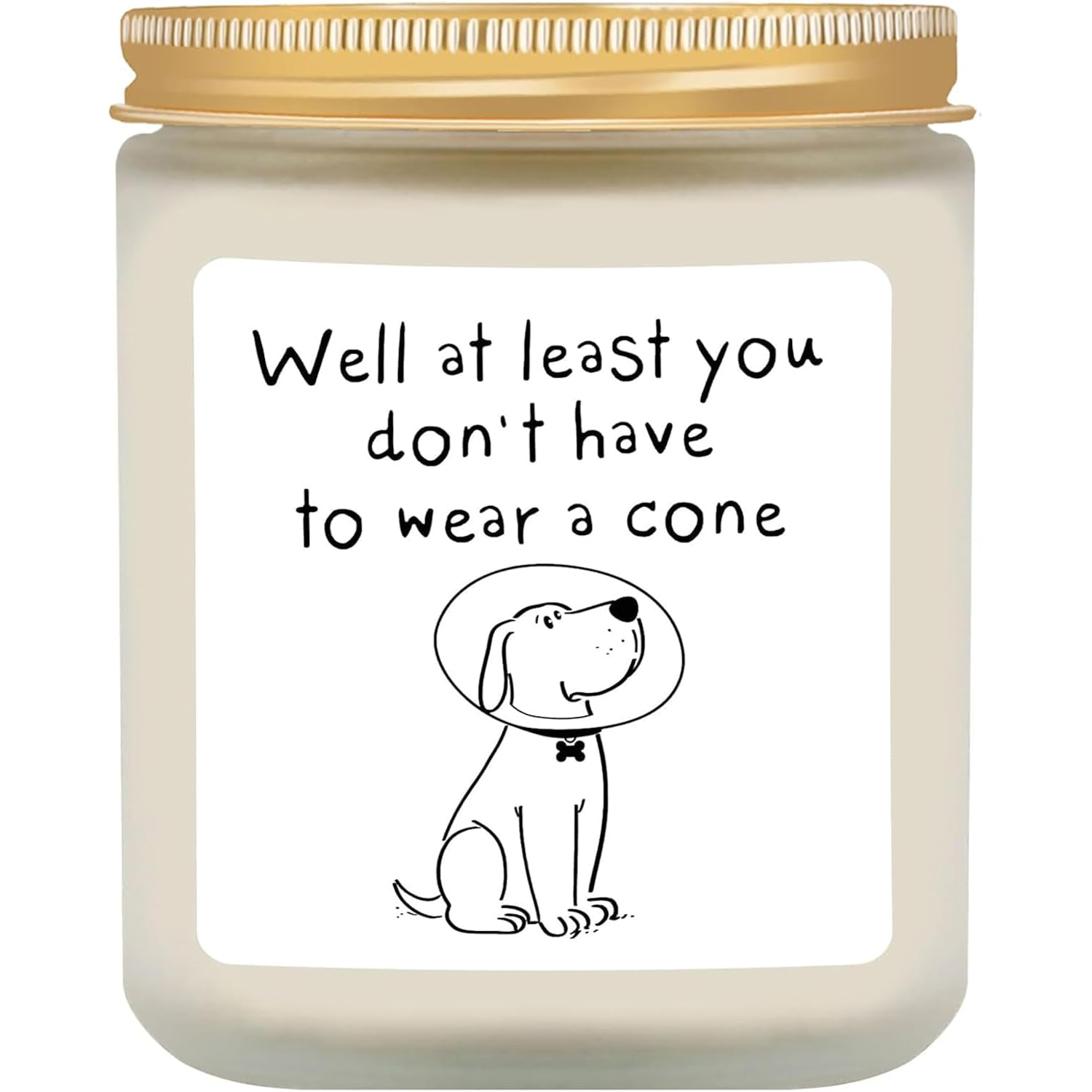 Get Well Soon Gifts For Women Men, Get Well Gifts For Women After Surgery, At Least You Don'T Have To Wear A Cone Lavender Scented Candle For Home Decor, Surgery Recovery Gift For Woman