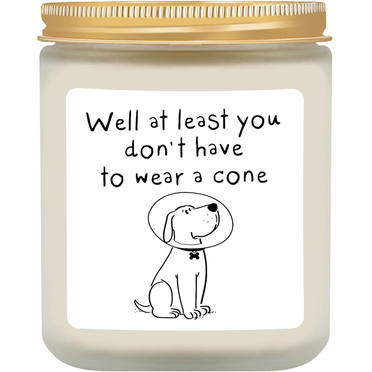 Get Well Soon Gifts For Women Men, Get Well Gifts For Women After Surgery, At Least You Don'T Have To Wear A Cone Lavender Scented Candle For Home Decor, Surgery Recovery Gift For Woman