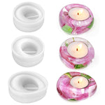 Set Of 3 Styles Tealight Candle Holder Mold, Irregular Silicone Candle Holder Resin Mold