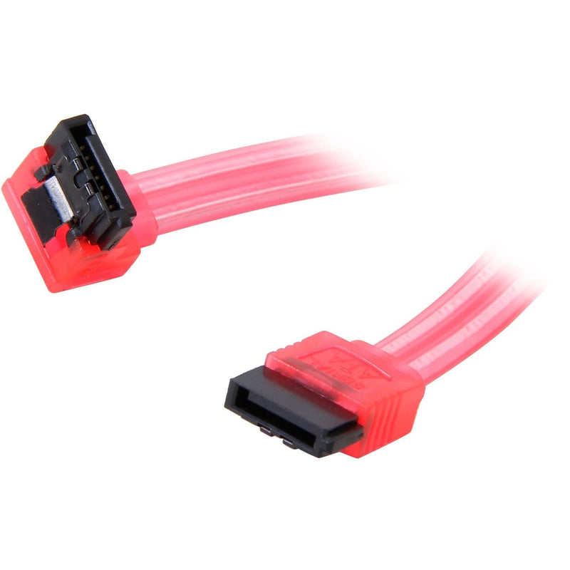 Nippon Labs SATA3L0.5FT-90/180RD 6-Inch Sata Cable with Locking Latch, Red