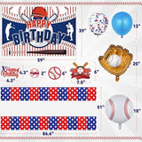 Baseball Party Decorations, Baseball Birthday Party Supplies Kit, Incl
