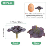 50-Pack Artificial Roses Heads, Silk Faux Rose Head For Wedding/Bouquet/Diy Crafts/Party Decoration, Fake Bloom Flower Heads Buds [Gray]