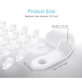 100 Pack 1/2 Inch Rope Light Clips With Stainless Steel Screws, P-Style Rope Light Mounting Clips, Outdoor Cable Clips For Christmas Parties Wedding