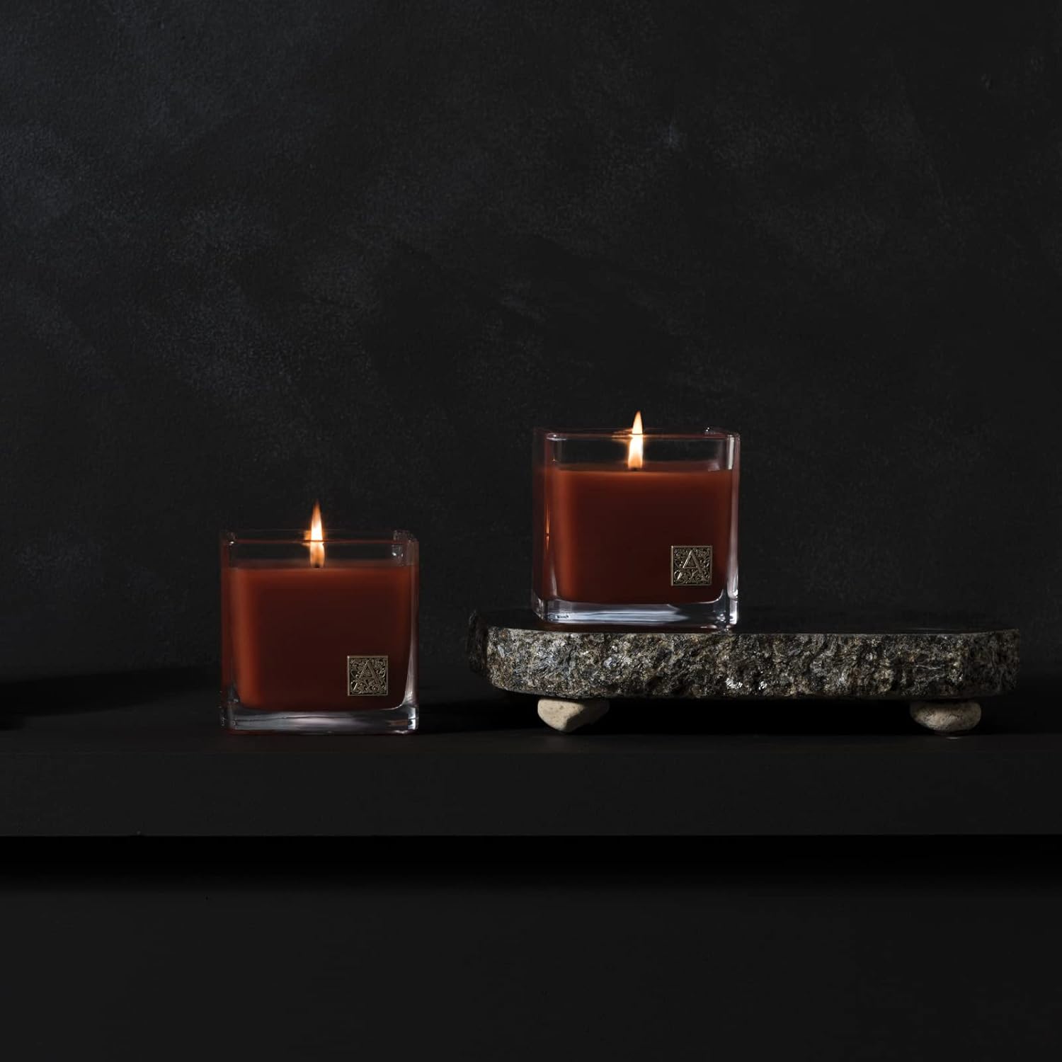Pumpkin Spice Medium Glass Cube 12Oz Candle By