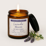 Lavender Bloom Candle – 8 Oz Calming Soy Candle | Floral Lavender, Vanilla Orchid & Ylang Ylang | Essential Oil Infused | 45 Hr Burn | Aromatherapy