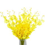 12 Pcs Artificial Flowers Orchids Silk Flowers Fake Orchid In Bulk Artificial Flowers Long Stem 20" Yellow Dancing Orchids Flower For Wedding Home Office Party Festive Decoration