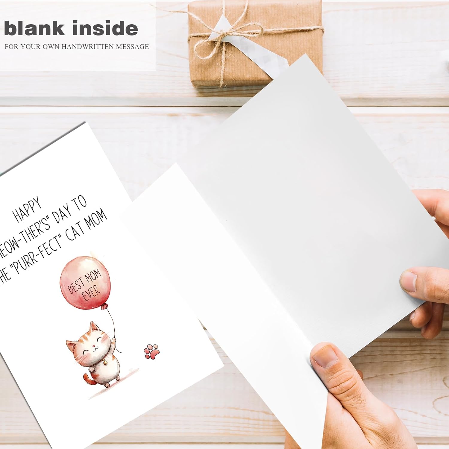Cute Mother'S Day Card For Cat Mom, Funny Cat Mother'S Day Card For Cat Lover Owner, Naughty Mothers Day From Cat, Cat Mom Mothers Day Gift, Happy Meow-Thers Day Card