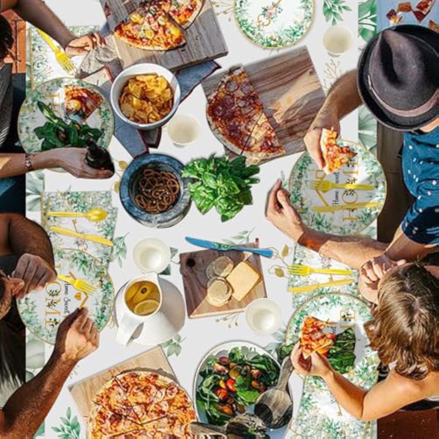 162 Pieces Housewarming Party Decorations - Including House Party Plates And Napkins, Cups, Home Sweet Banner, Home Tablecloth For Welcome Home New Home Decoration Supplies, Serve 20