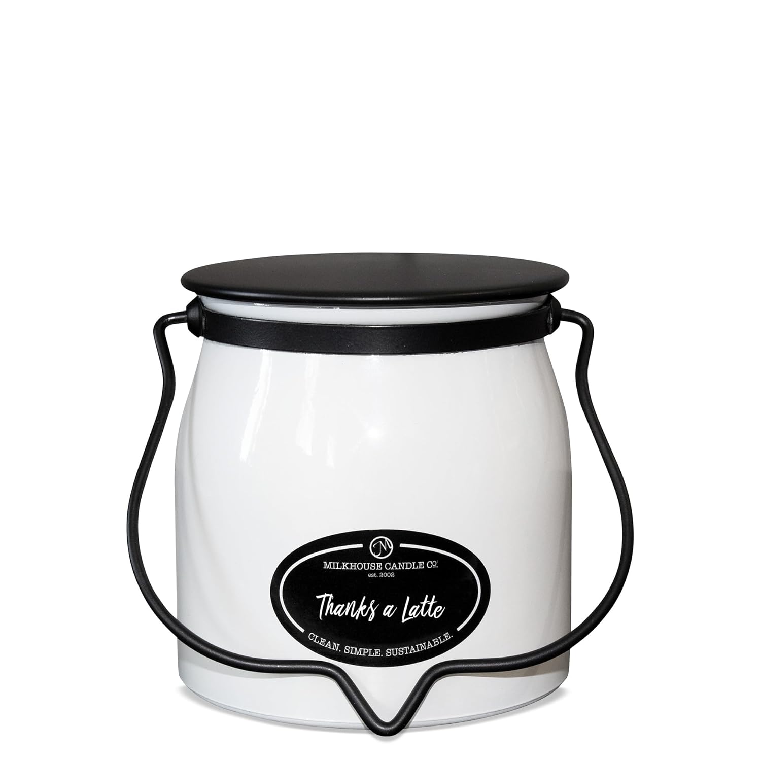 Milkhouse Candles 16 Ounce Jar Candle - Thanks A Latte