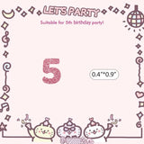 Set Of 100 Number 5 Confetti, Pink Glitter 5 Paper Scatter, 5Th Birthday Party Confetti, Five Cake Decor, Happy 5Th Anniversary Party Decor
