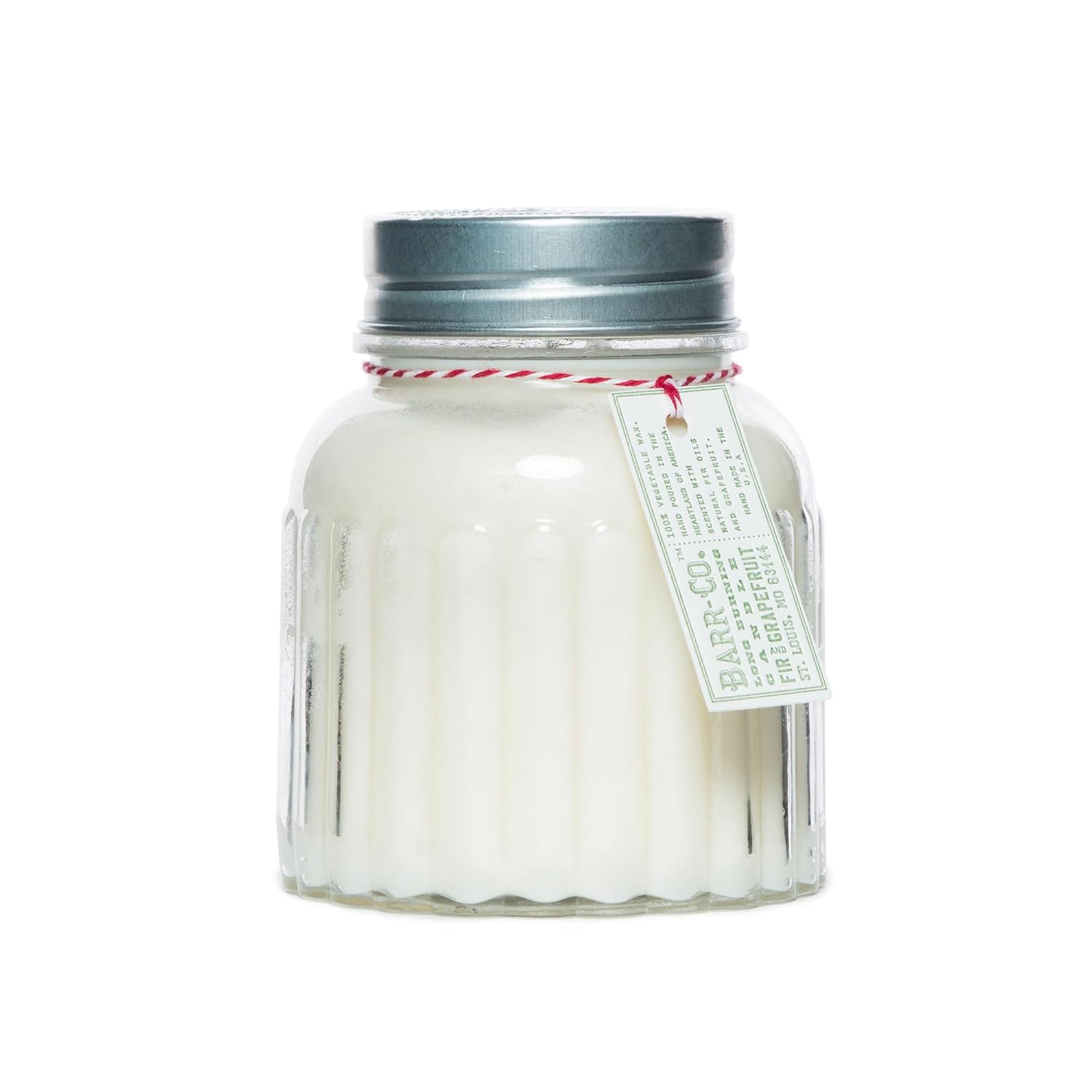 . Fir & Grapefruit Apothecary Jar Candle, Bright Woody Citrus, 100% Vegetable & Soy Wax Candles For Home, 120-Hour Burn Time, Clean Burning Candles, 20 Oz
