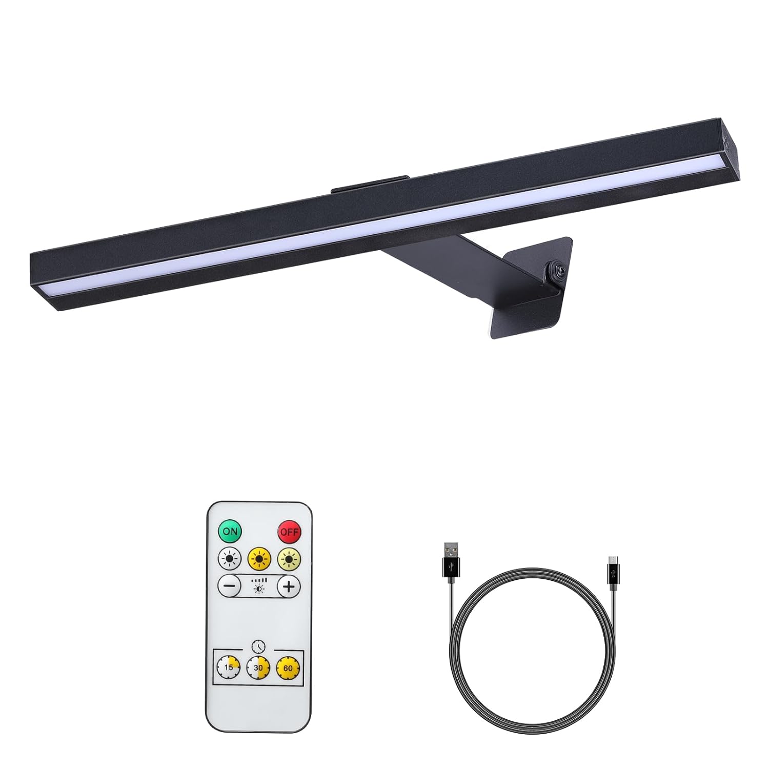 Wireless Led Picture Light 16In With Remote,Dimmable And Timer Picture Lights For Paintings,Metal Rechargeable Art Light Display Lamp,3 Modes,Dartboard Light For Frame Picture Gallery Portrait