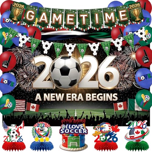 Soccer Birthday Party Decorations, 2026 Game Day Celebration Set