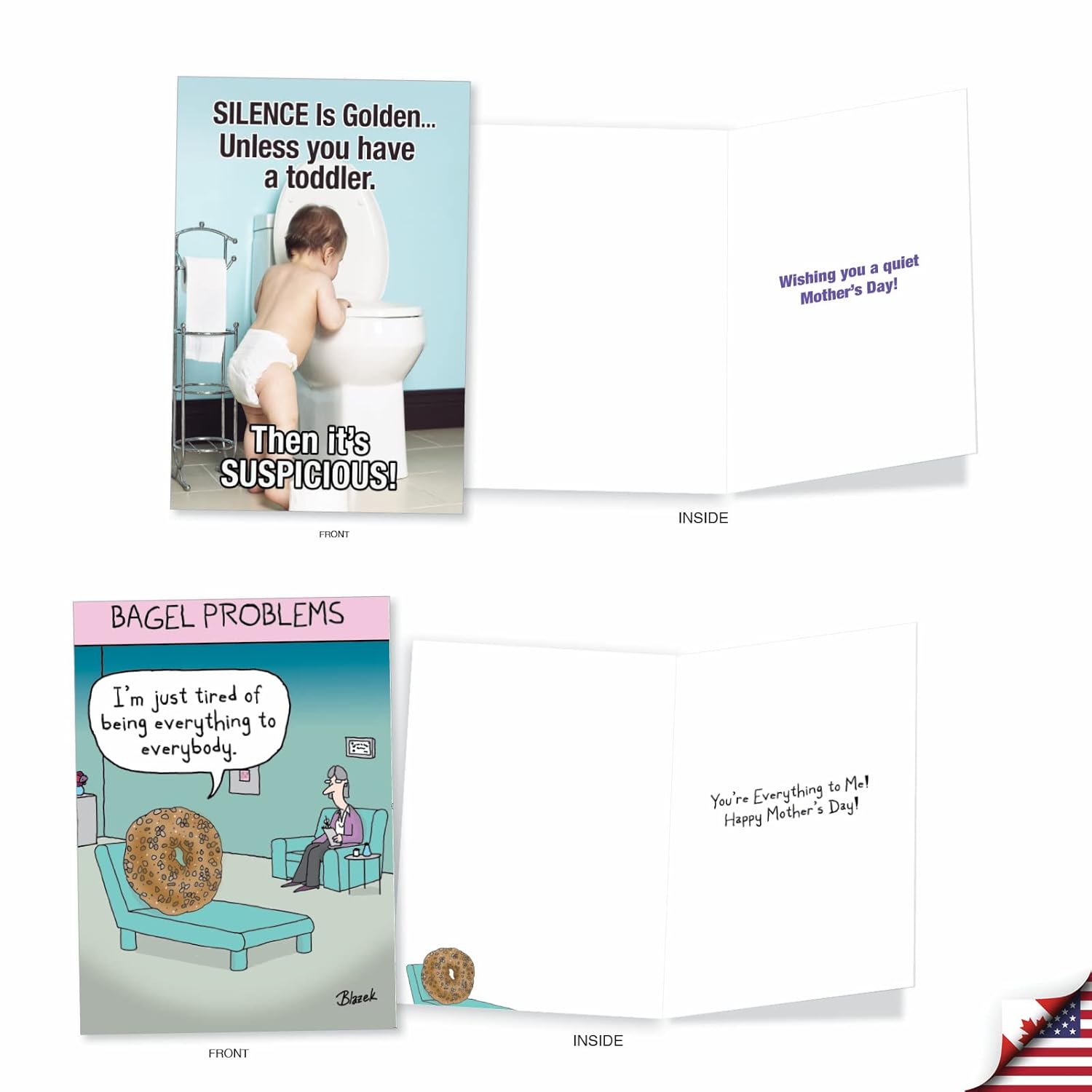 , 20 Assorted Funny Mother’S Day Greeting Cards Bulk Box Set With Envelopes, Humor Notecard For Mom, Daughter, Sister, Girlfriend (20 Designs, 1 Each) Funny Mommy Ac10360Mdg-B1X20