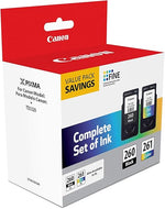 Canon PG-260/CL-261 Value Pack, for TR7020, TS6420, TS5320 Printers