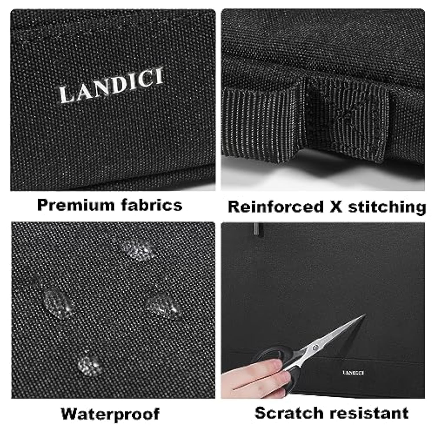 360°Protective Laptop Sleeve For 13-13.6 Inch Macbook Air M3/A3113, M2/A2681 M1/A2337, Macbook Pro M2 M1/A2338 2025-2016, Waterproof Laptop Carrying Case For 12.9-Inch Ipad Pro, Black