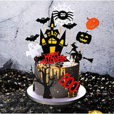 Set Of 22 Halloween Cake Topper Cupcake Topper Haunted House Cake Topper Halloween Cake Decoration Ghost Cake Decoration Pumpkin Cupcake For Wizard Party Ghost Spider Party
