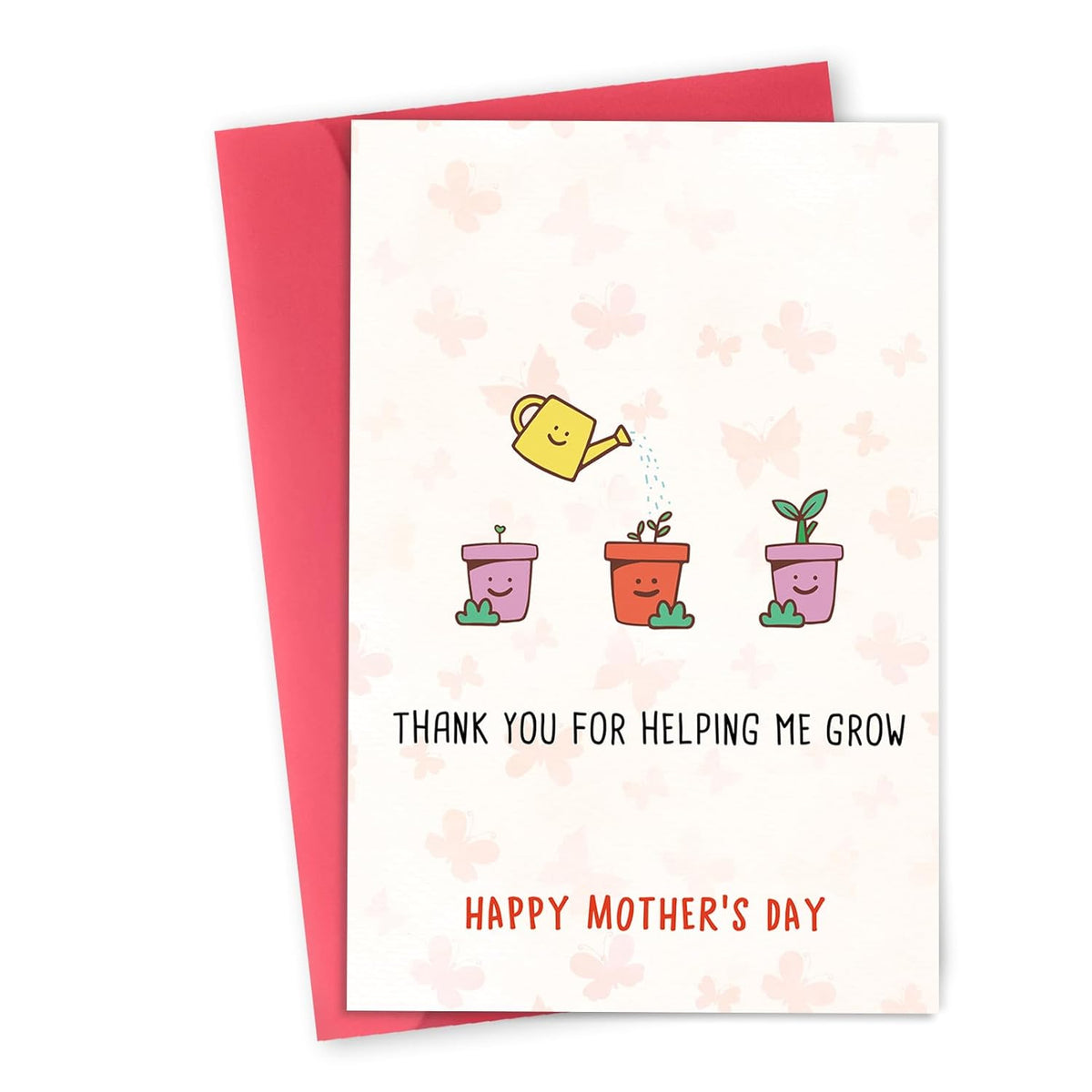 Cute Mothers Day Card Gifts For Mom, Lovely Mother'S Day Thank You Mom Card, Thank You For Helping Me Grow, Funny Mothers Day Cards From Son Daughter