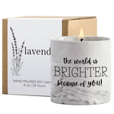 Friendship Lavender Candle - Thank You Gift For Women, Moms, Best Friends & Teachers - 6 Oz Inspirational Lavender Candle Jar