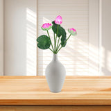 Artificial Lotus Flower, 2Pcs Artificial Lotus Flower Decor Fake Bouquets Centrepieces With Stems Floral Art For Home Office Table Wedding Party Centerpiece Decor