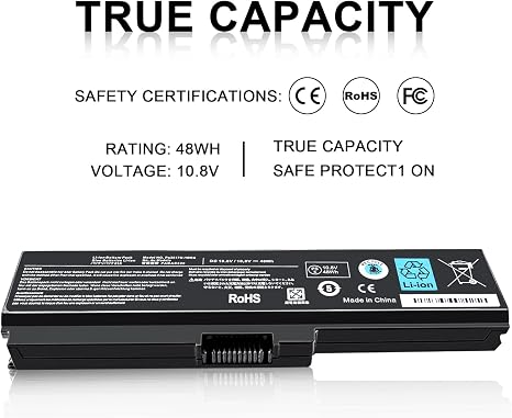 Toshiba PA3817U-1BRS Laptop Battery Replacement for Satellite C655 L655 L755 A660
