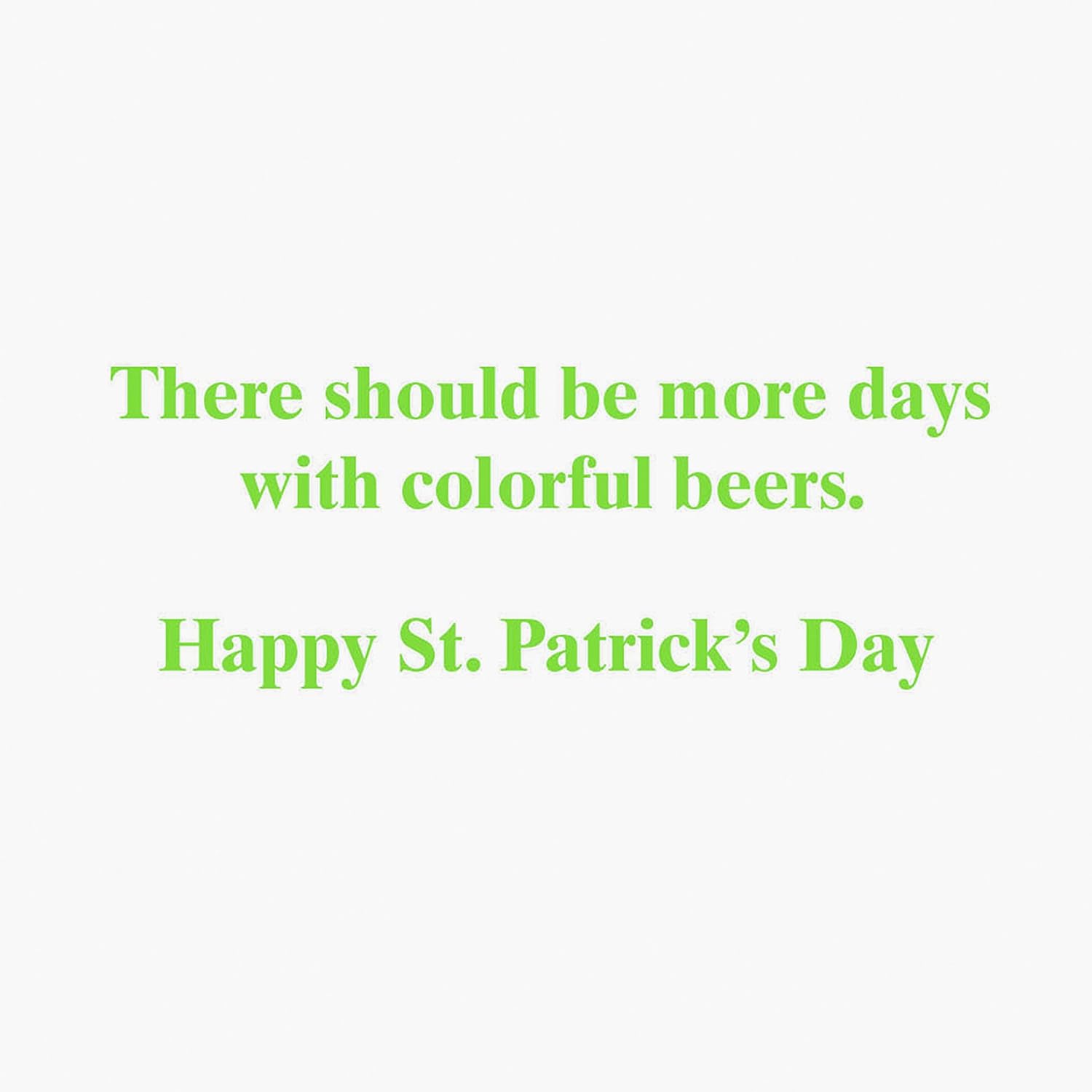 Hallmark Shoebox Pack of Funny St. Patricks Day Cards, Green Beer (6 Cards and Envelopes)