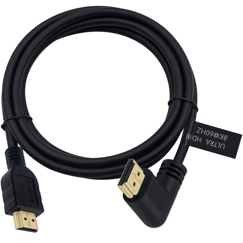 8K Hdmi 2.1 Cable 6Feet,8K Hdmi 48Gbps 90 Degree Right Angle Hdmi To Hdmi Cabl