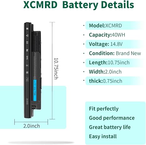 40Wh XCMRD 14.8V Replacement Laptop Battery for Dell Inspiron 15 3531 3537 3541