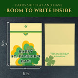 St. Patrick’S Day Greeting Card – Retro Shamrock Design, Irish-Inspired Holiday Card W/White Envelopes – Made In Usa By A Small Family-Owned Business (25 Count) (Color Block)