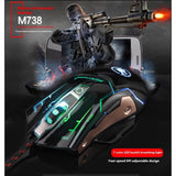 Rgb Light Up Wired Gaming Mouse For Computer - Durable Usb Led Laptop Mice W/ 7 Color Backlit, 4 Adjust Dpi Up To 3200 For Gaming, Silent & Stable Pc Corded Mouse For Mac Macbook Windows Linux Ps4