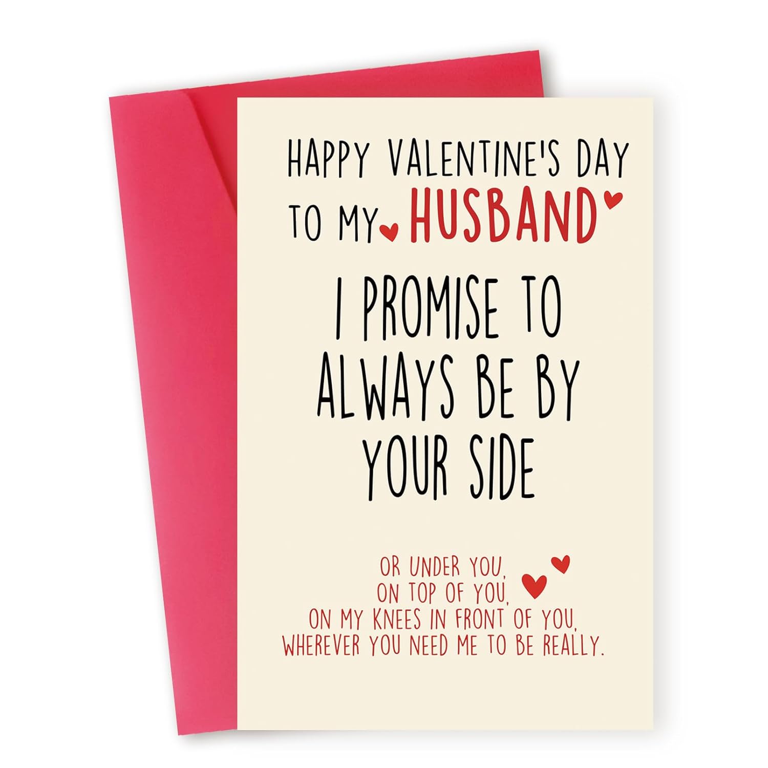 Funny Valentines Day Card For Husband, Sweet Valentines Day Gifts For Him Men, Husband Valentine Day Gifts- I Promise To Always Be By Your Side…