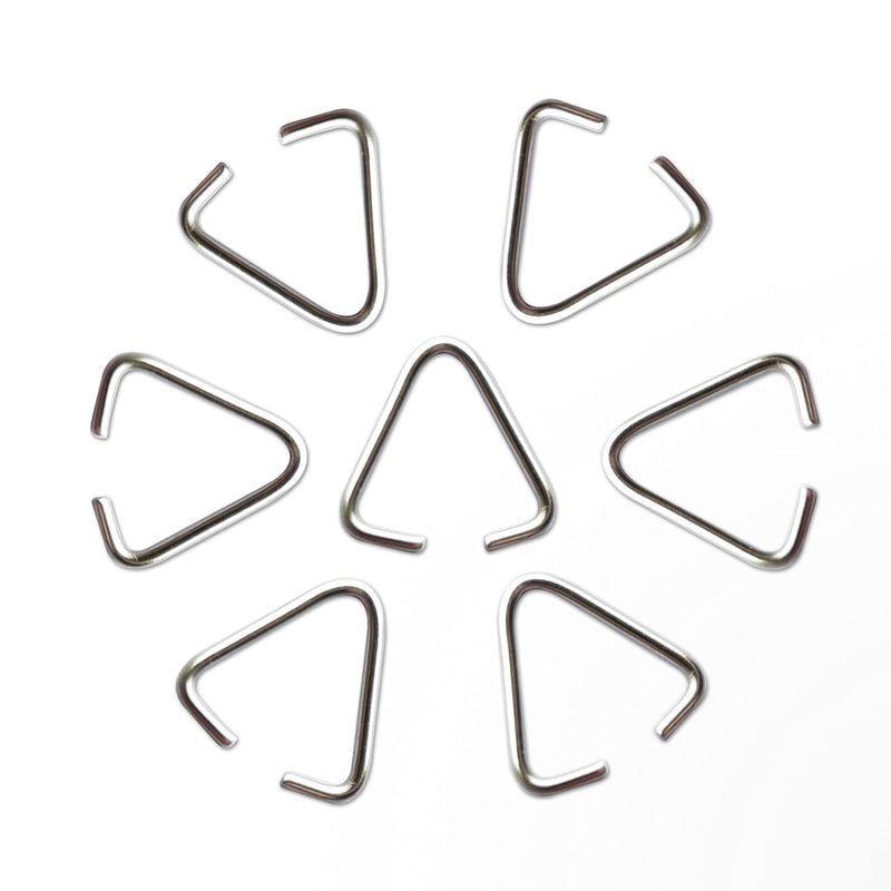 150Pcs Triangle Open Jump Rings, 15Mm Iron Pinch Clip Bail Hang Drops, Pinch B