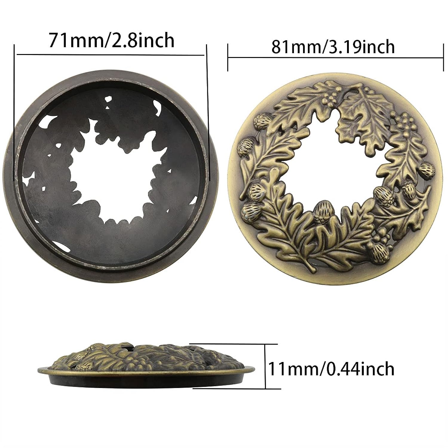 Candle Topper Antique Bronze Pine Cone Candle Cover Topper Shade Jar Lid Shade Sleeves For Jar Candles