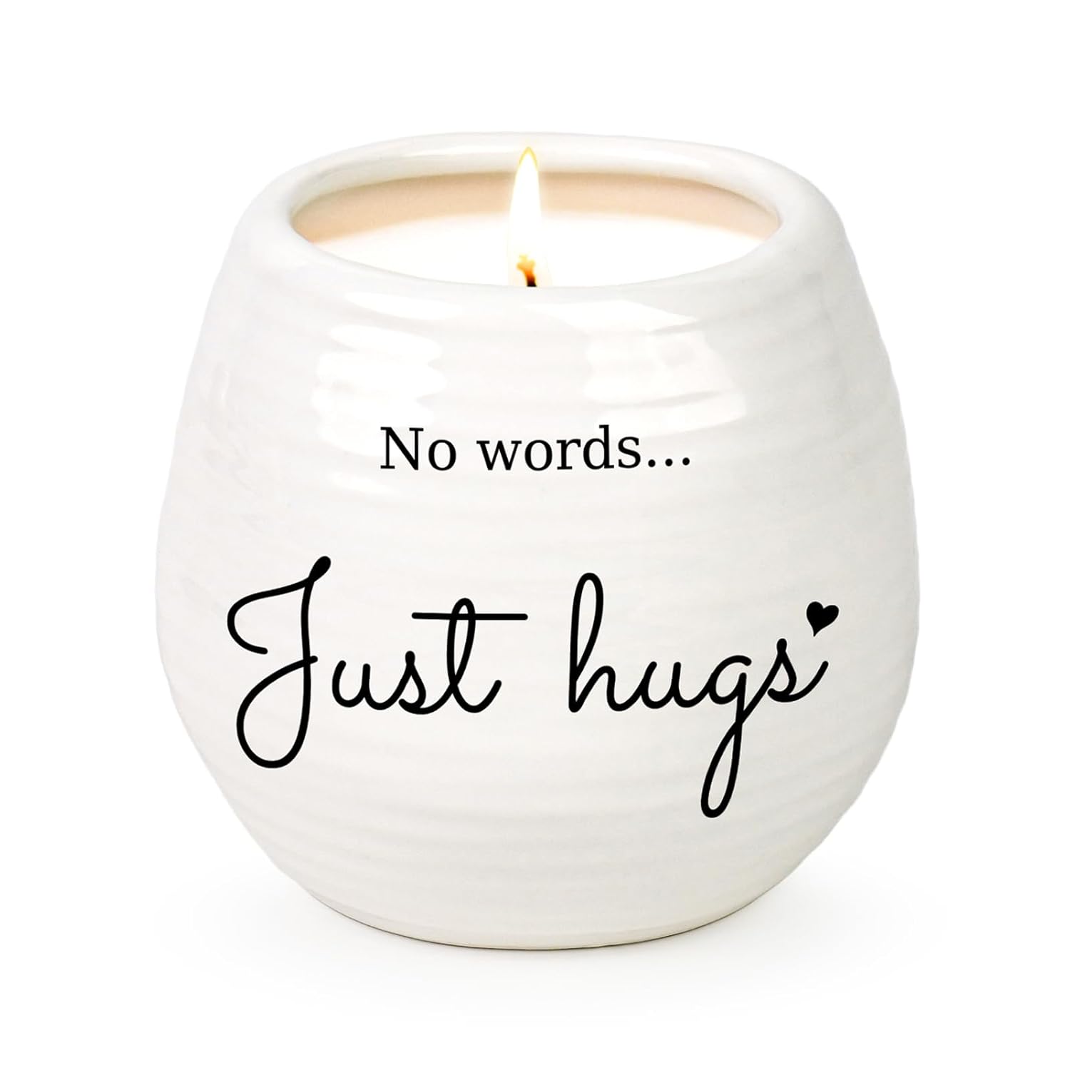 Sympathy Gifts For Loss Of Loved One, Memorial Gifts - No Words Just Hugs Lavender Scented Candle 10Oz - Bereavement, Grief, Thinking Of You, Get Well, Condolence Candle For Women