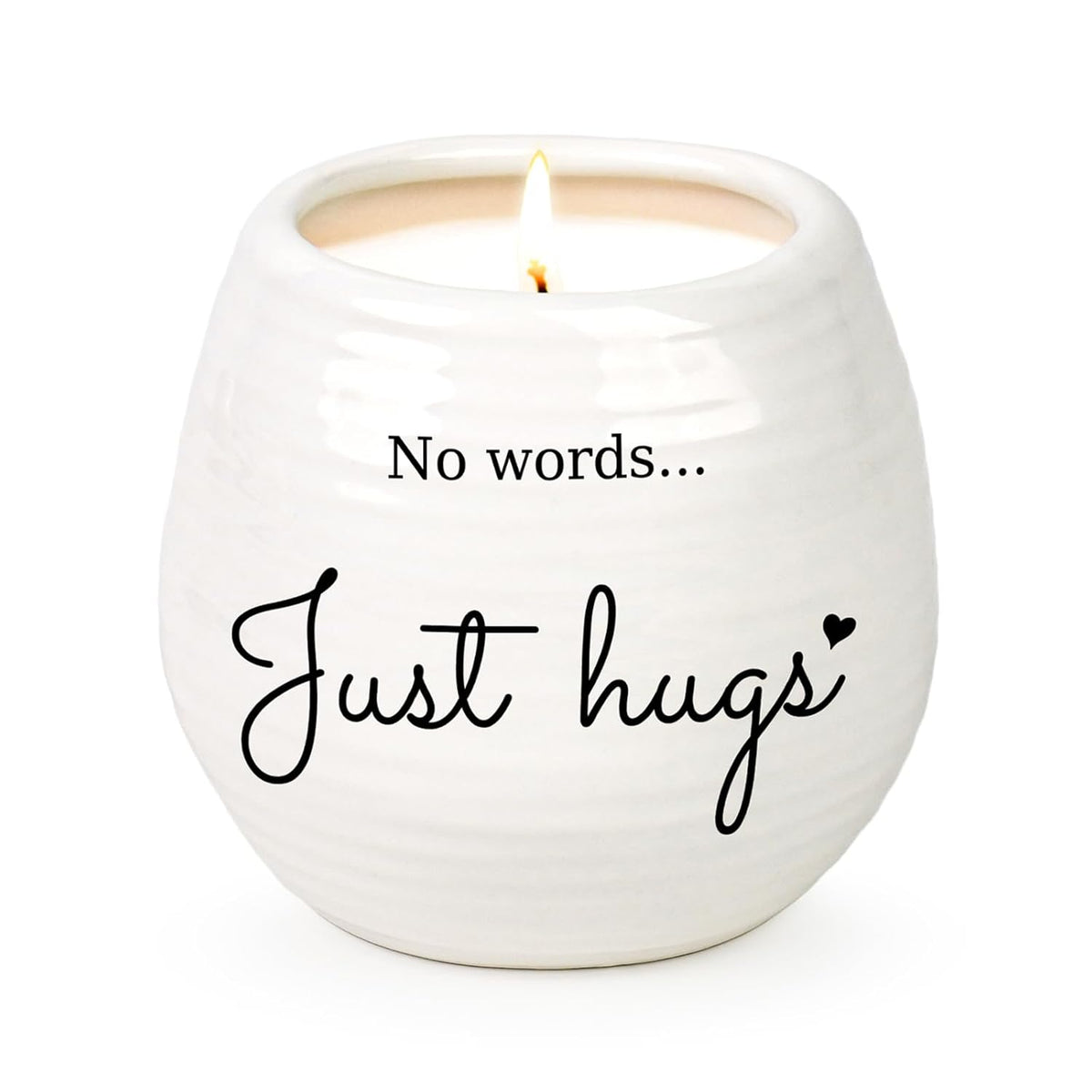 Sympathy Gifts For Loss Of Loved One, Memorial Gifts - No Words Just Hugs Lavender Scented Candle 10Oz - Bereavement, Grief, Thinking Of You, Get Well, Condolence Candle For Women