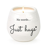Sympathy Gifts For Loss Of Loved One, Memorial Gifts - No Words Just Hugs Lavender Scented Candle 10Oz - Bereavement, Grief, Thinking Of You, Get Well, Condolence Candle For Women
